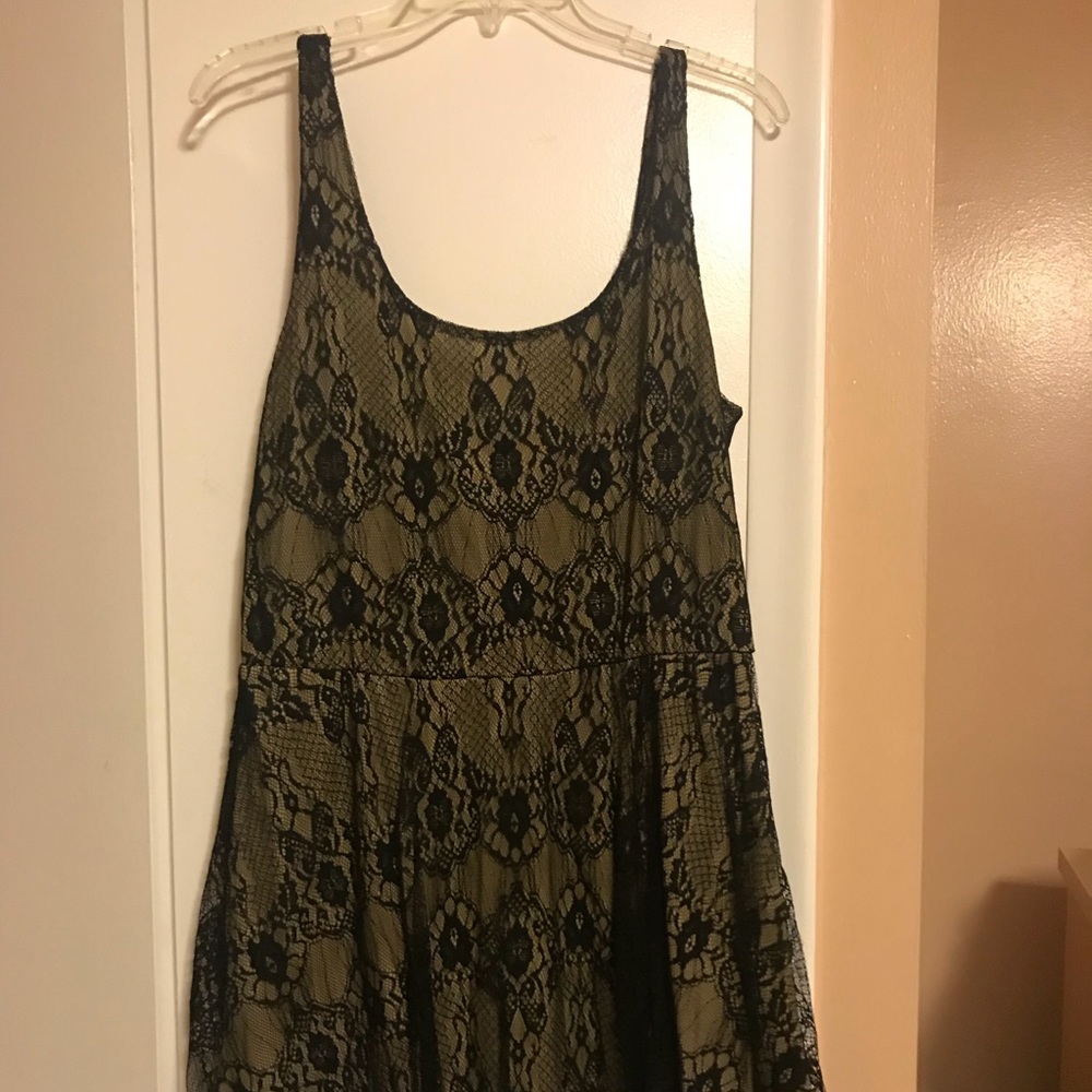 Black Lace Dress with Nude Undertone